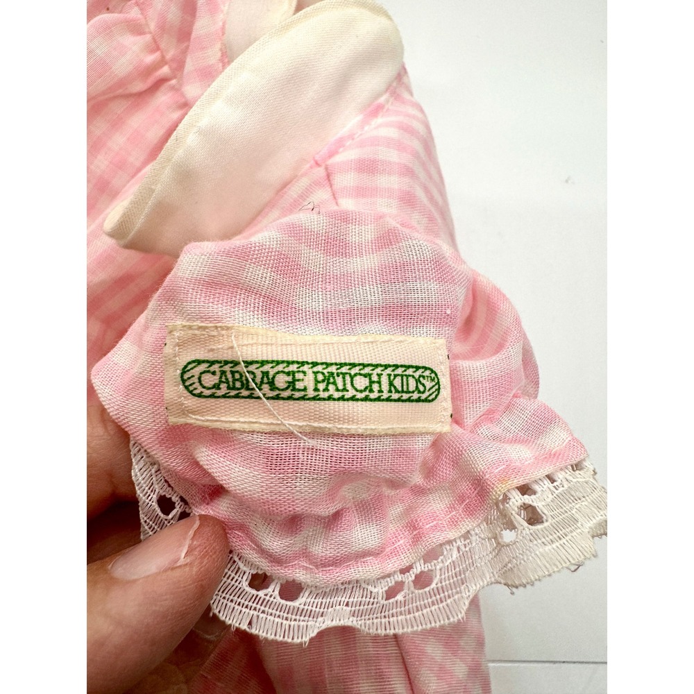 Vintage Cabbage Patch Kids Doll Clothes Lot 1980s Coleco Gingham‎ Gold Vest 3pc - Picture 16 of 16